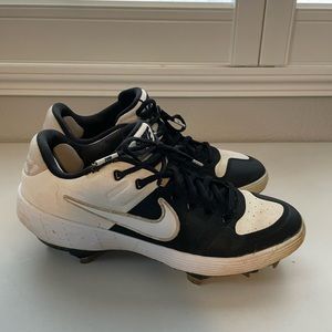 Nike Alpha Zoom Huarache Cleats Shoes - 7.5 - Black & White
